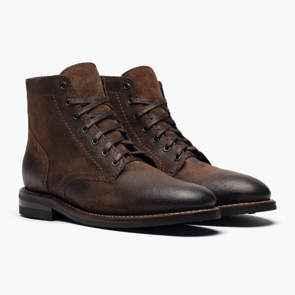 Men's President Lace-Up Boot In Mocha Brown Suede - Thursday