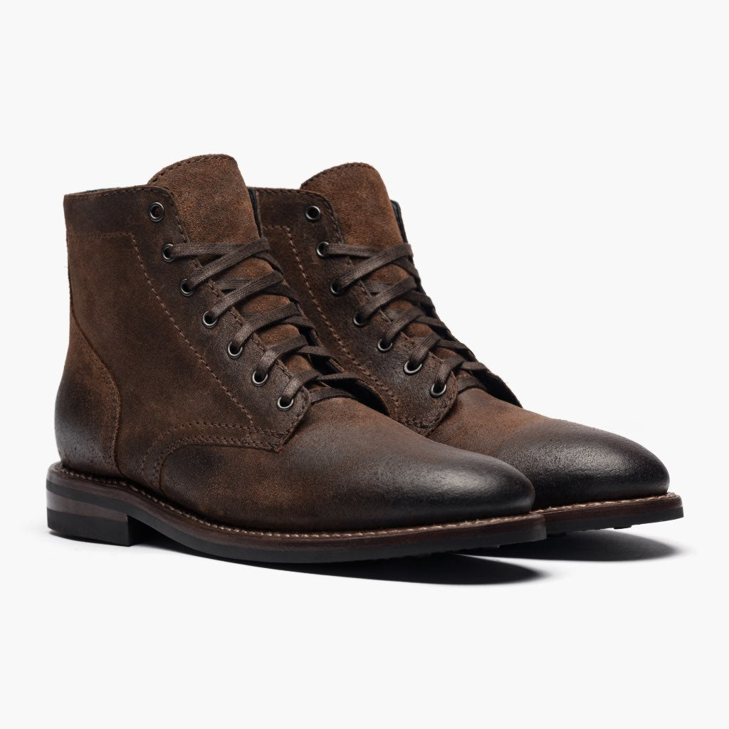Men's President LaceUp Boot In Mocha Brown Suede Thursday