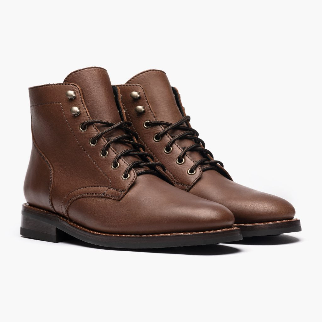Men's President Lace-Up Boot In Whiskey Brown - Thursday Boot Company