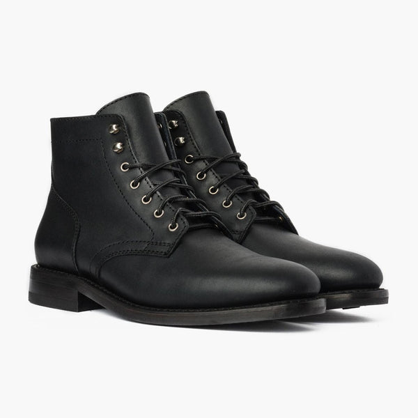 Men's President Lace-Up Boot In Black Matte - Thursday Boot Company