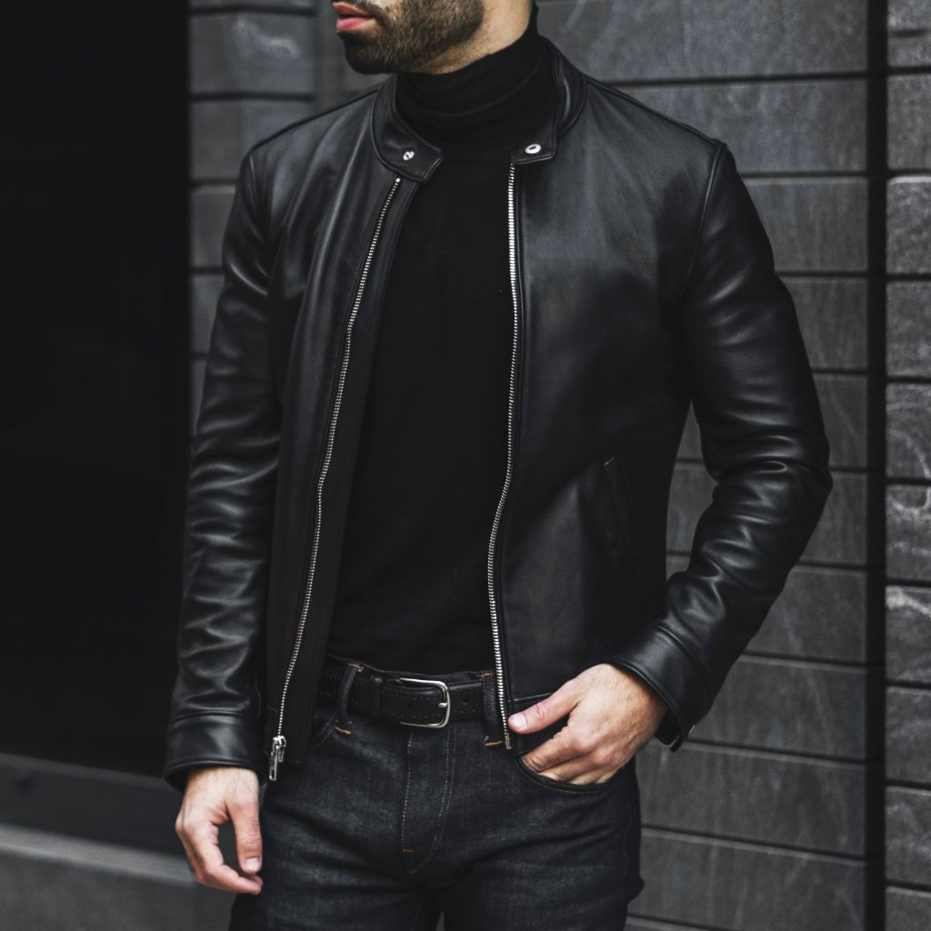 Men's Oblique Zipper Slim Leather Jacket at Rs 7558.92 | MVP Colony, |  Visakhapatnam| ID: 2852645089962