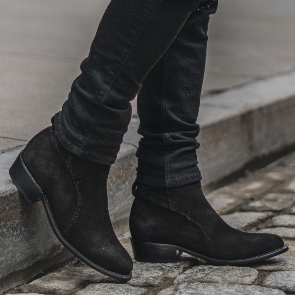 Men's Rogue Jodhpur Boot In Black Suede - Thursday Boot Company
