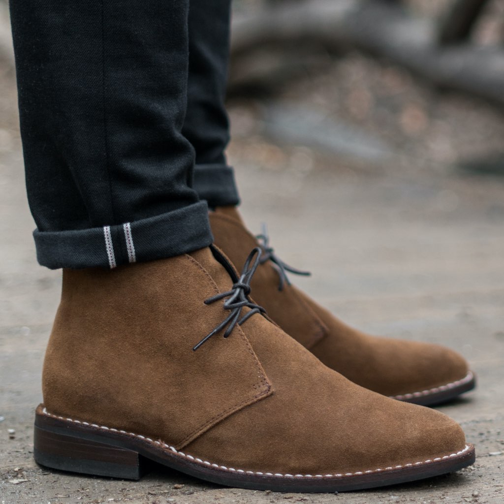 Men's Scout Chukka Boot In Cognac Brown Suede Thursday Boot Company