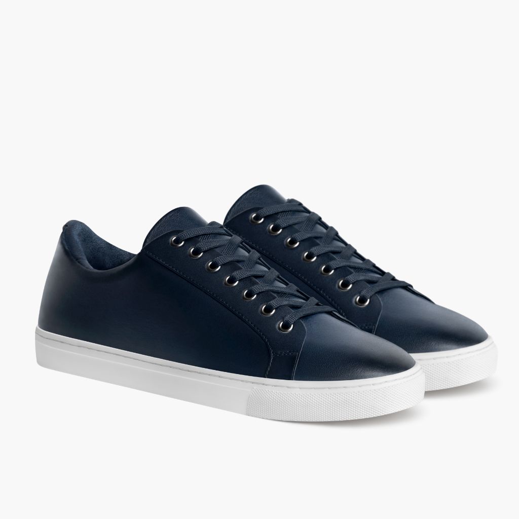 Rare Rabbit Men's Ascot Navy Oxford Style Smart Casual Leather Sneaker