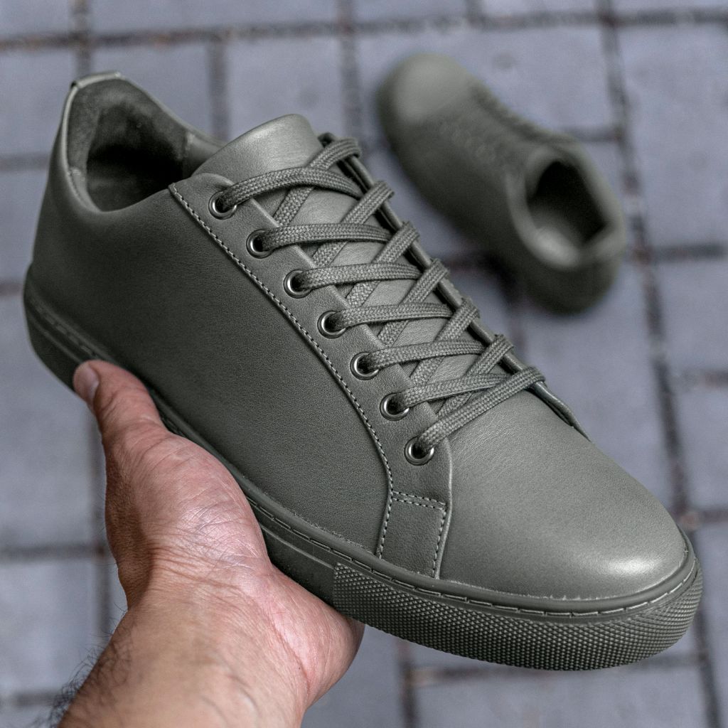 THURSDAY Boot Company Premier‎ Low Top Sneaker Mens 16 Gray Leather Lace Up Men main image 2