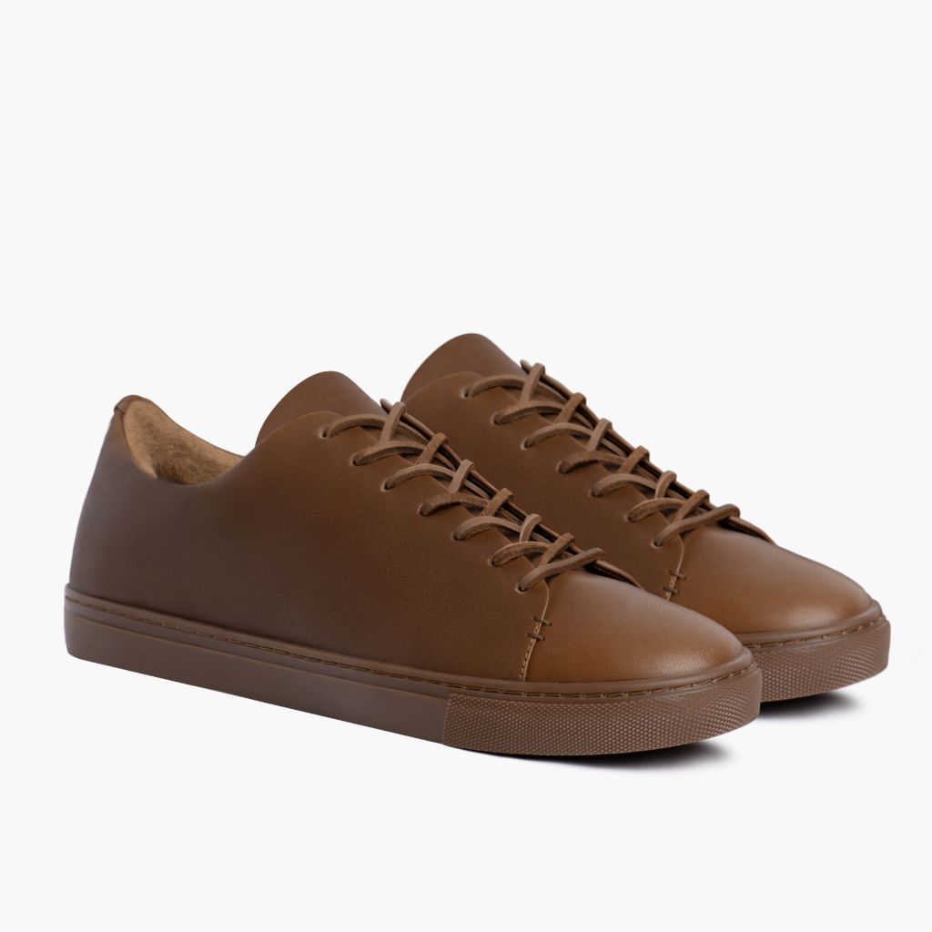 Men's Premier Low Top Sneaker In Brown 'Tobacco' Leather Thursday