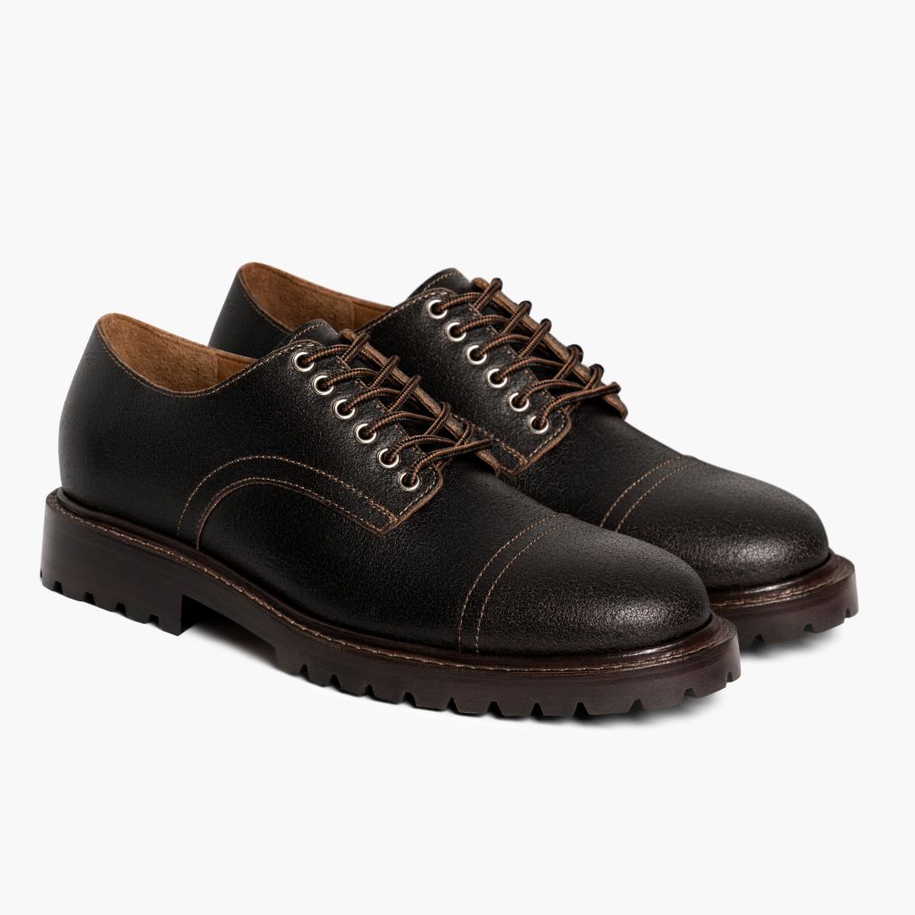 tobacco leather shoes The Brando Semi-Brogue Oxford These boots are proudly made by their skilled partners in Leon Tobacco Snakebite | Plain Toe