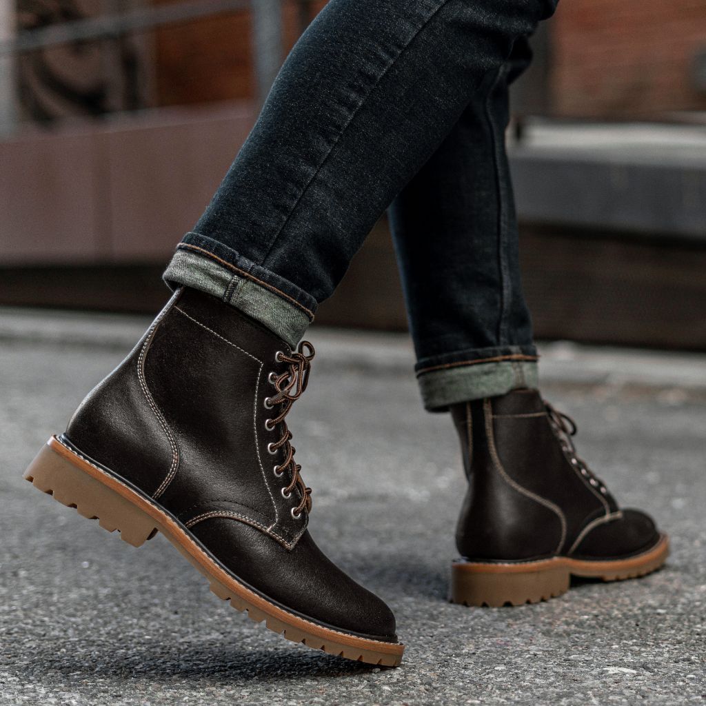 Thursday Hero Lace-Up Boots in Dark Brown - Men\'s Men main image 2