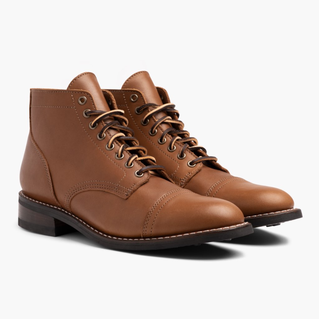Men's Vanguard Lace-Up Boot In Spice Tan Leather - Thursday Boots