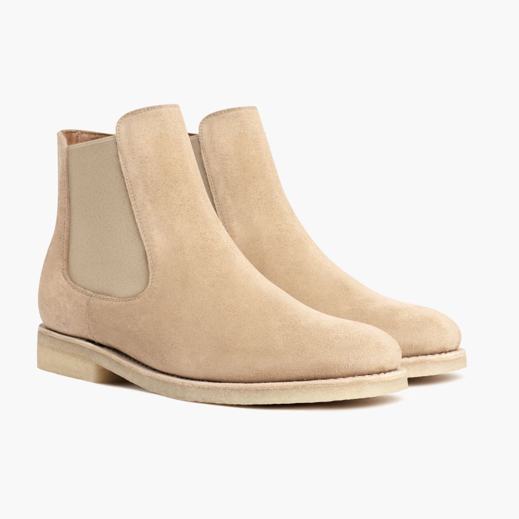 Men's Cavalier Chelsea Boot In Tan 'Dune' Suede Thursday Boots