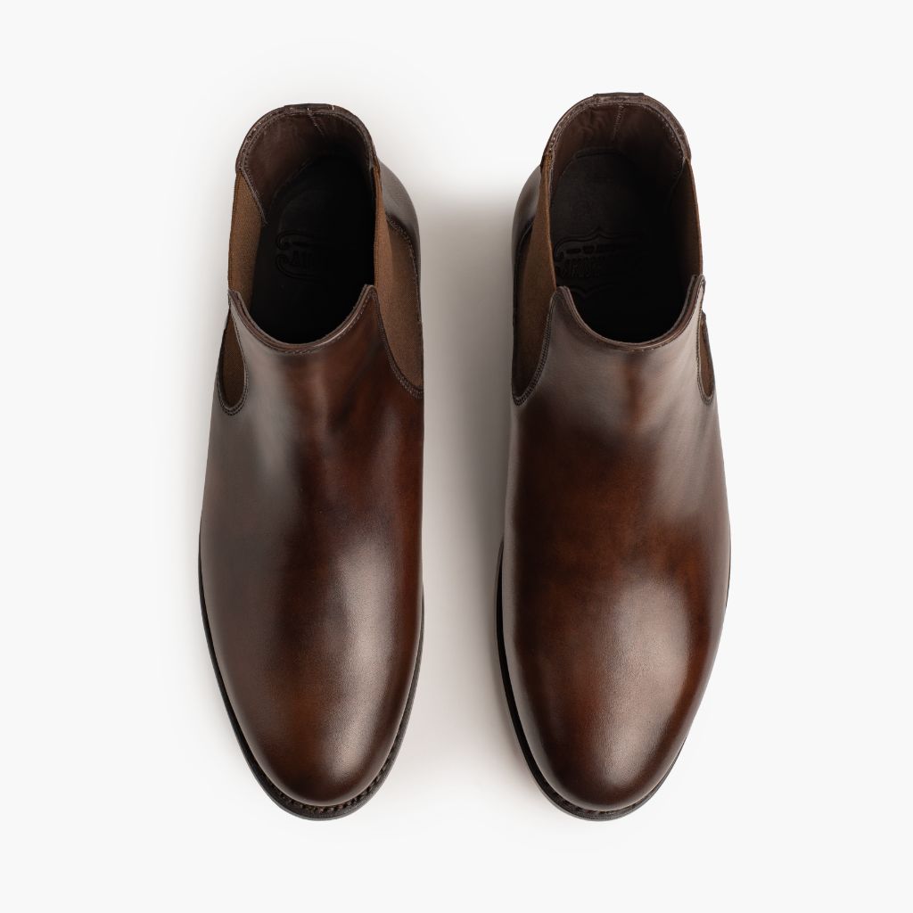 Mahogany chelsea boots best sale