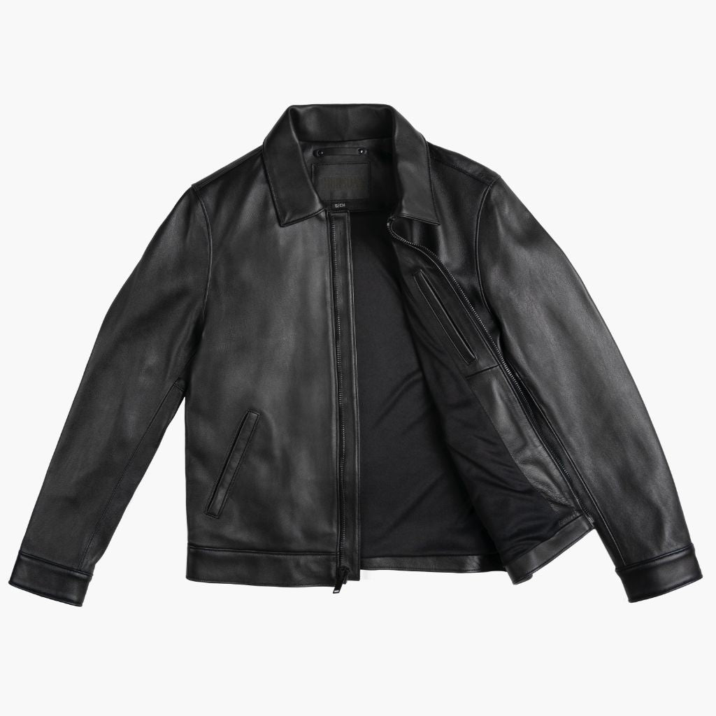 Men's Keanu Leather Jacket In Black Thursday Boot Company