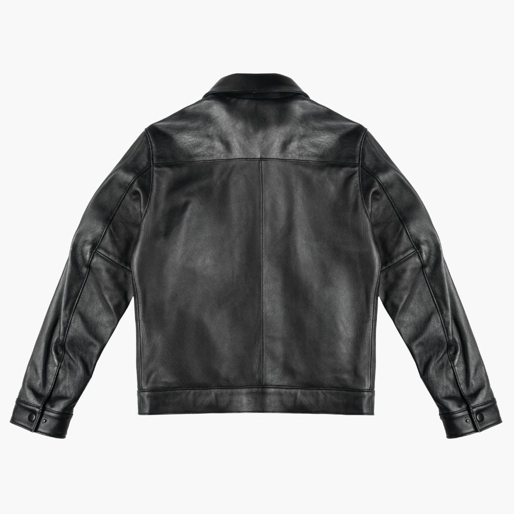 Leather jacket Off-White Black size S International in Leather