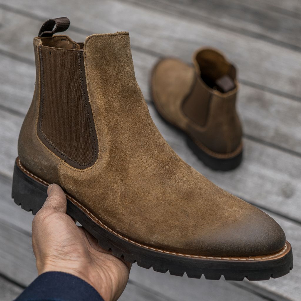 thursday boots legend tobacco Men's Legend Chelsea Boot In Safari Suede
