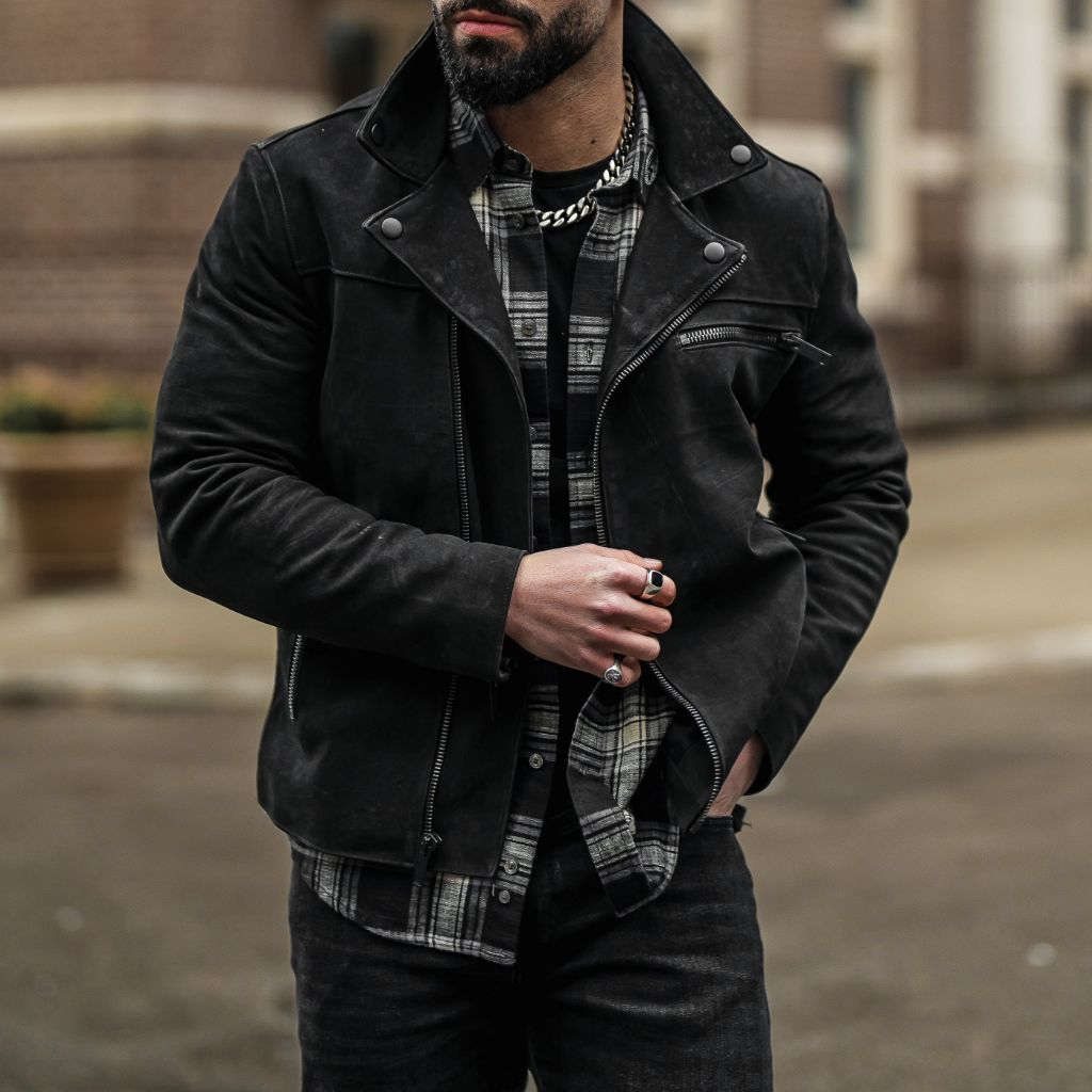 Leather deals biking jacket