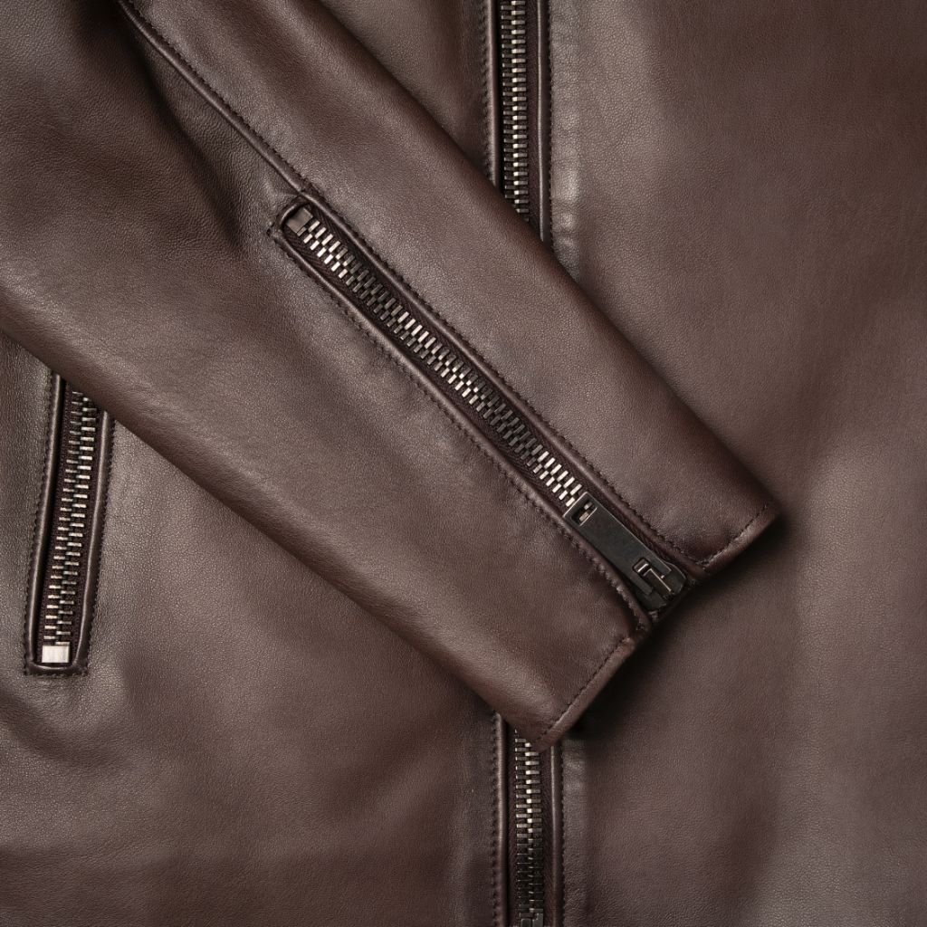 Men's Flight Jacket In Rich Brown 'Anejo' Leather - Thursday Boots