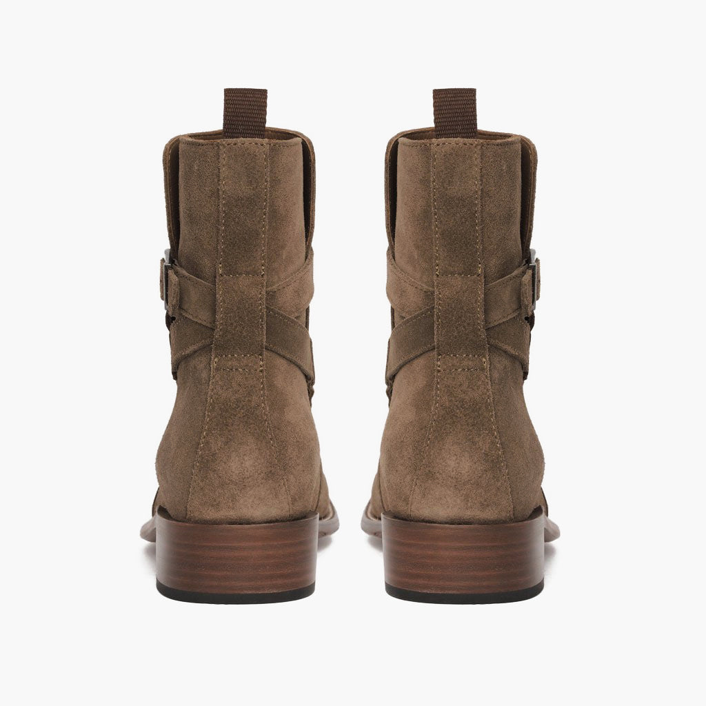 Men's Rogue Jodhpur Boot In Taupe Suede - Thursday Boot Company