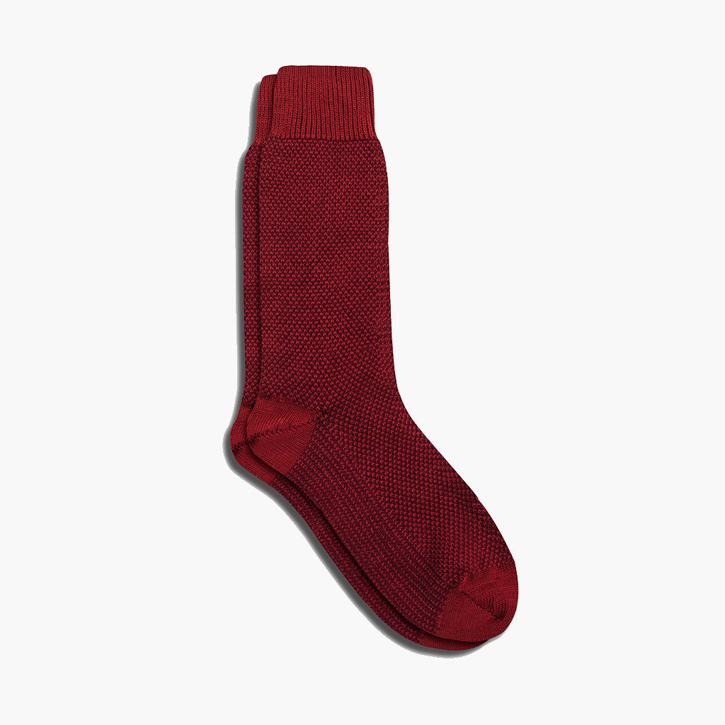 Krooked Eyes Crew Socks - Brick/Red/Yellow