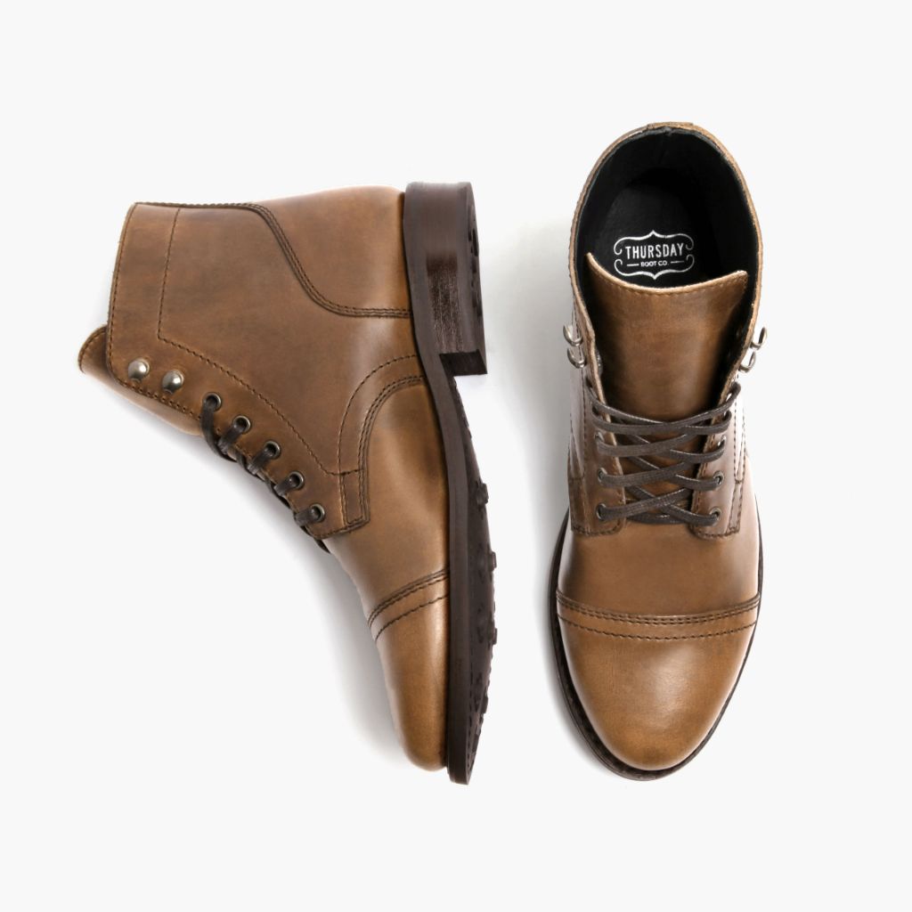 Thursday Boot Company Natural Tan Leather Boots Men main image 4
