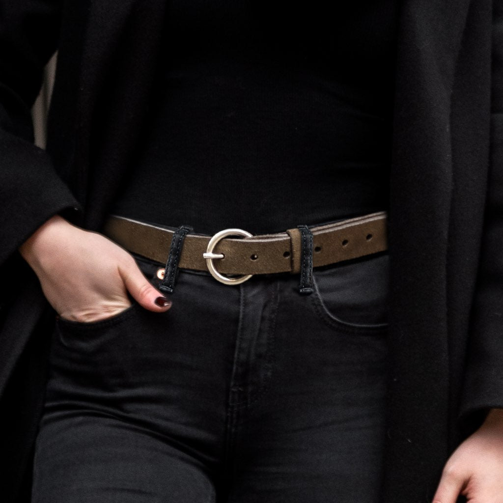 THURSDAY Boot Company Women\'s Circle Leather Belt Black Size 28 Women main image 4