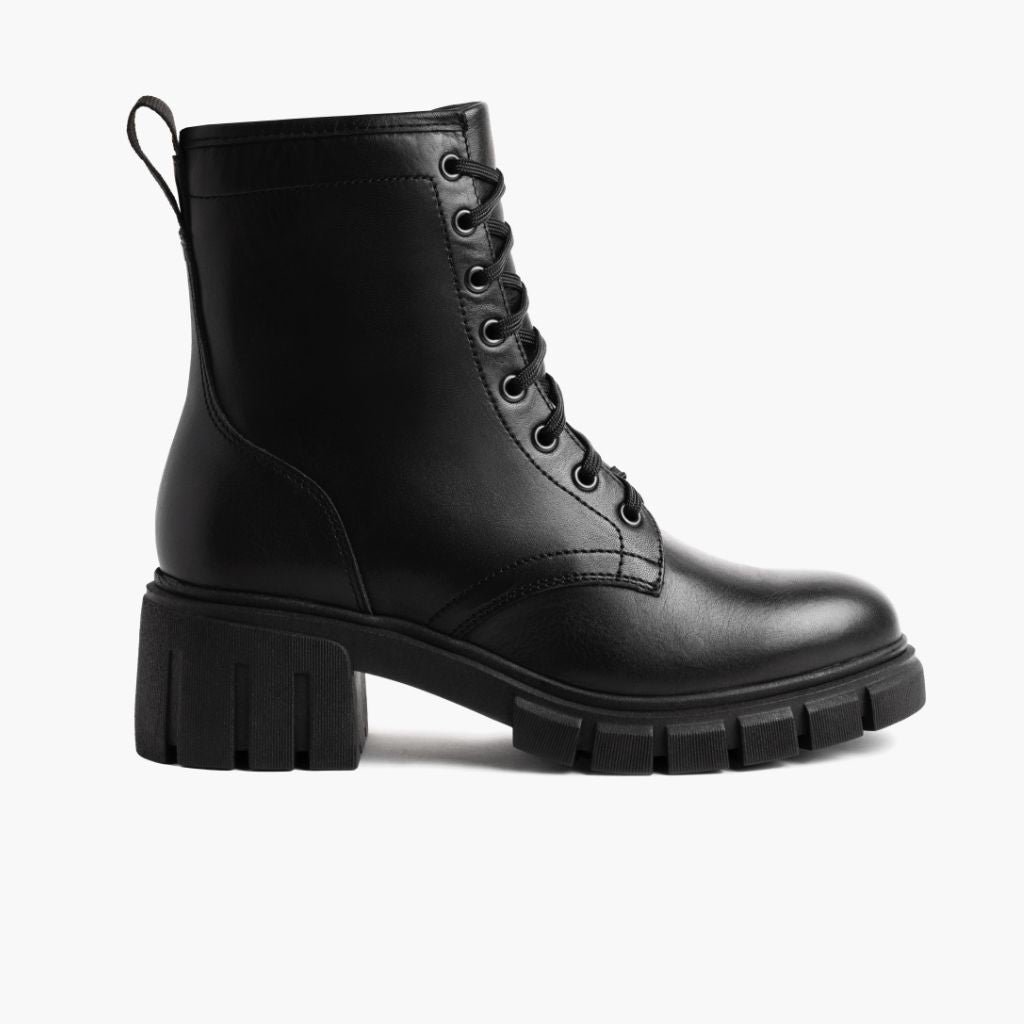 Women's Ryder Zip-Up Boot In Black Leather - Thursday Boot Company