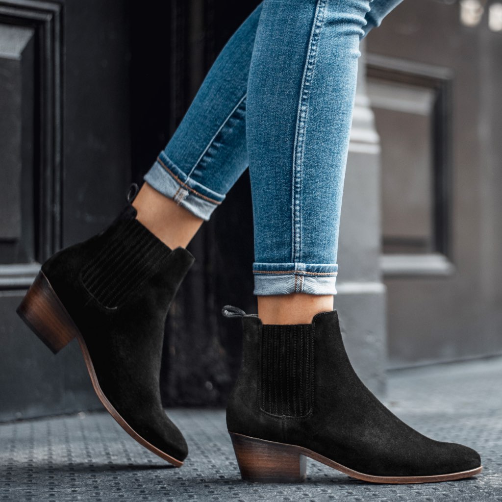 Thursday Boot Company Women's Black Suede Dreamer Bootie Chelsea Size 6.5 Thursday Boot Company Women's Black Suede Dreamer Bootie Chelsea Size 6.5