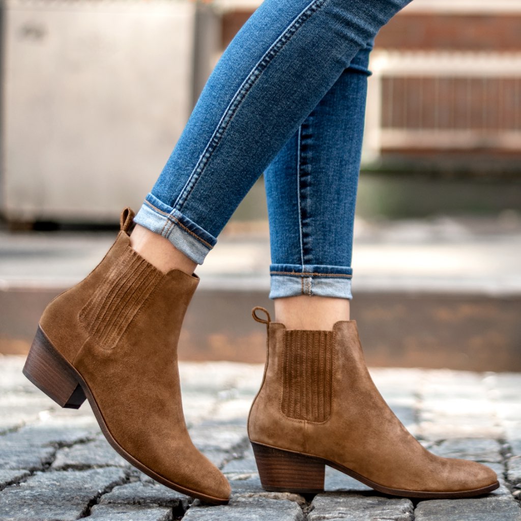 Leather Wide Width Brown Booties Wensltd Women's Wide Width Ankle