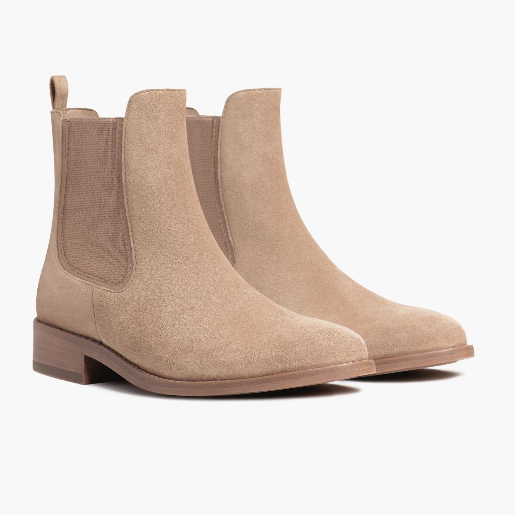 Women's Duchess Chelsea Boot in Honey Peach Suede - Thursday Boots