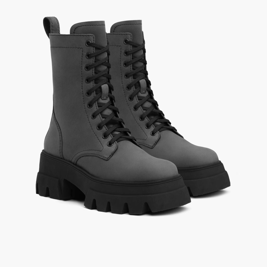 Womens Grey Combat Boots Women's Dynasty Combat Boot In Grey Matte