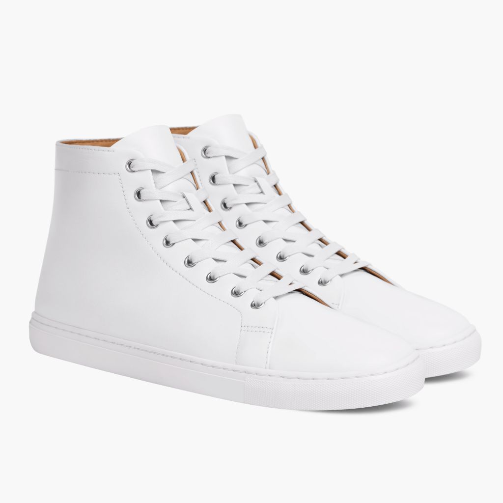 Women's Premier High Top In White Leather - Thursday Boot Company