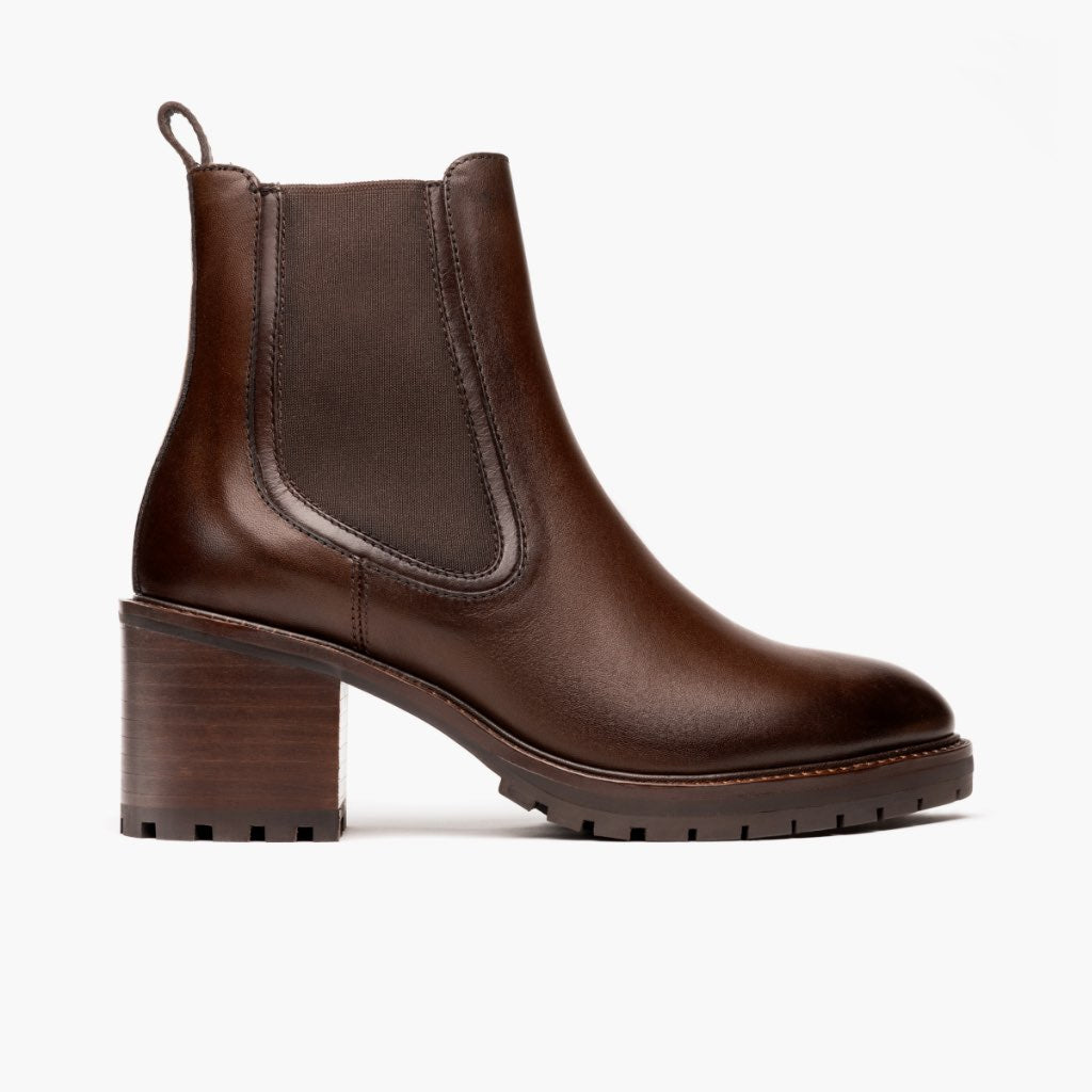 links Overtuiging Getuigen Women's Knockout High Heel Chelsea Boot In Chocolate Brown - Thursday