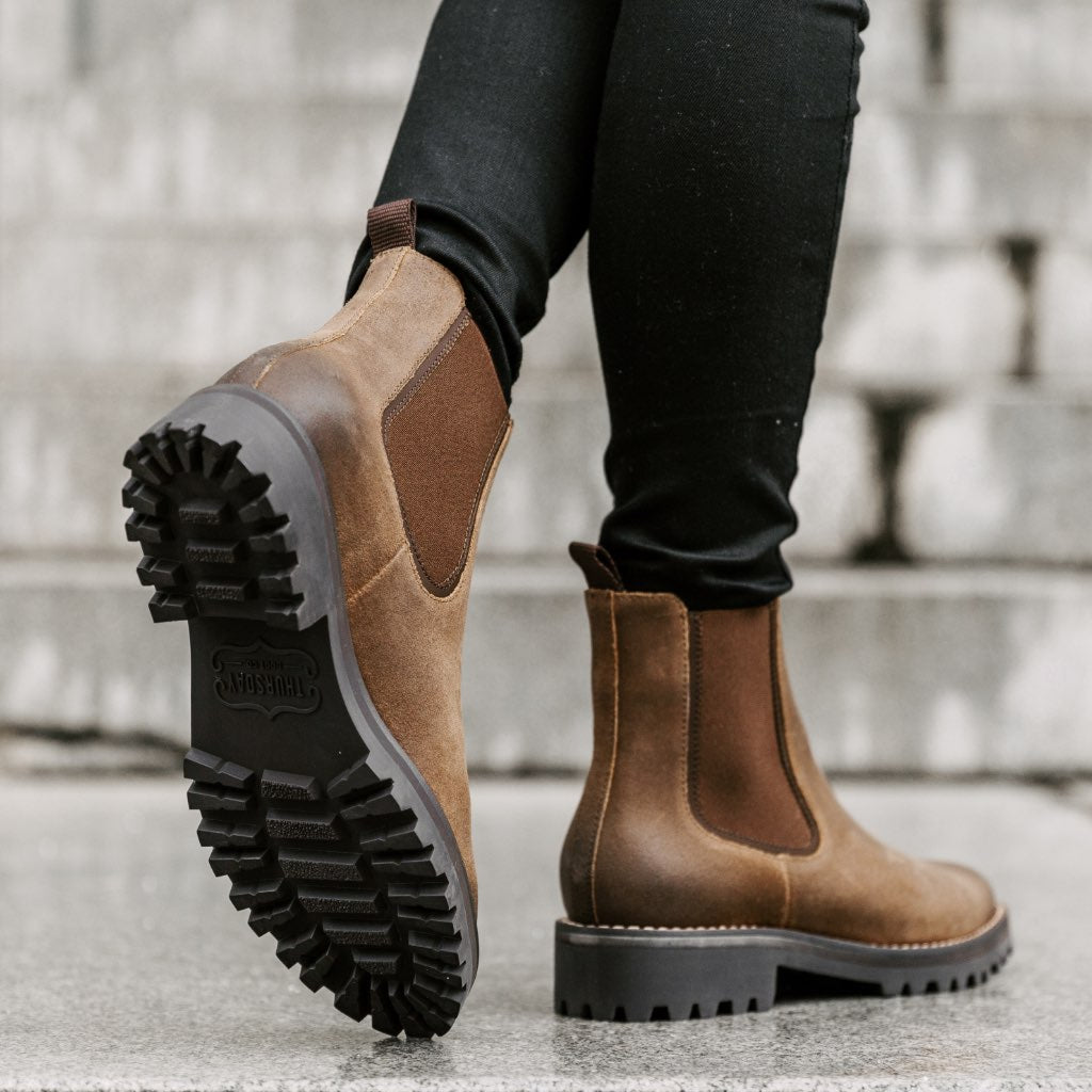 Women's Legend Chelsea Boot In Black Matte Leather - Thursday Boots