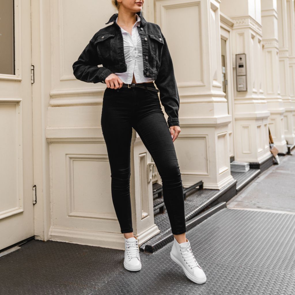 Women's Premier High Top In White Leather Thursday Boot Company