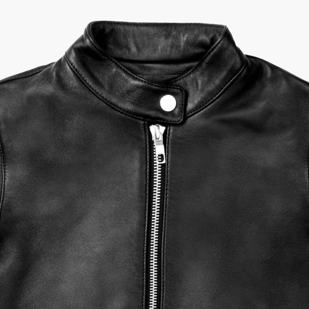 Men's Racer Jacket In Black Leather - Thursday Boot Company