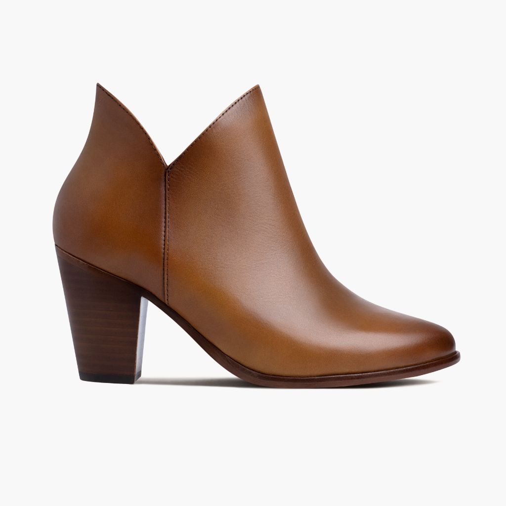 Bendigo Dark Tan Natural Heel Leather Ankle Boots by Diana Ferrari | Shop  Online at Diana Ferrari