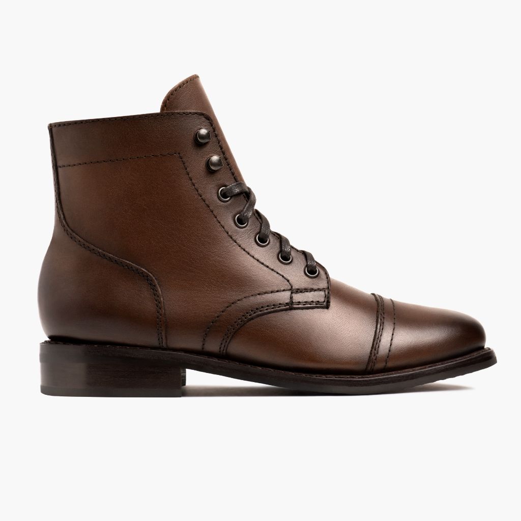 Women's Captain Lace-Up Boot In Whiskey Brown Leather Thursday Boots