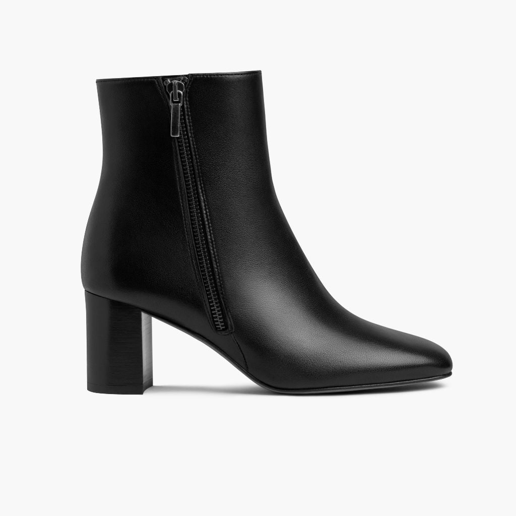 Bershka Heeled Western Ankle Boot in Black | Lyst