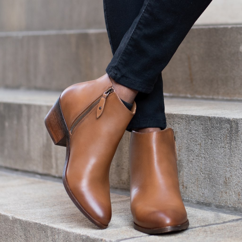 Women Boot Collection Brown Leather Ankle Boots Women