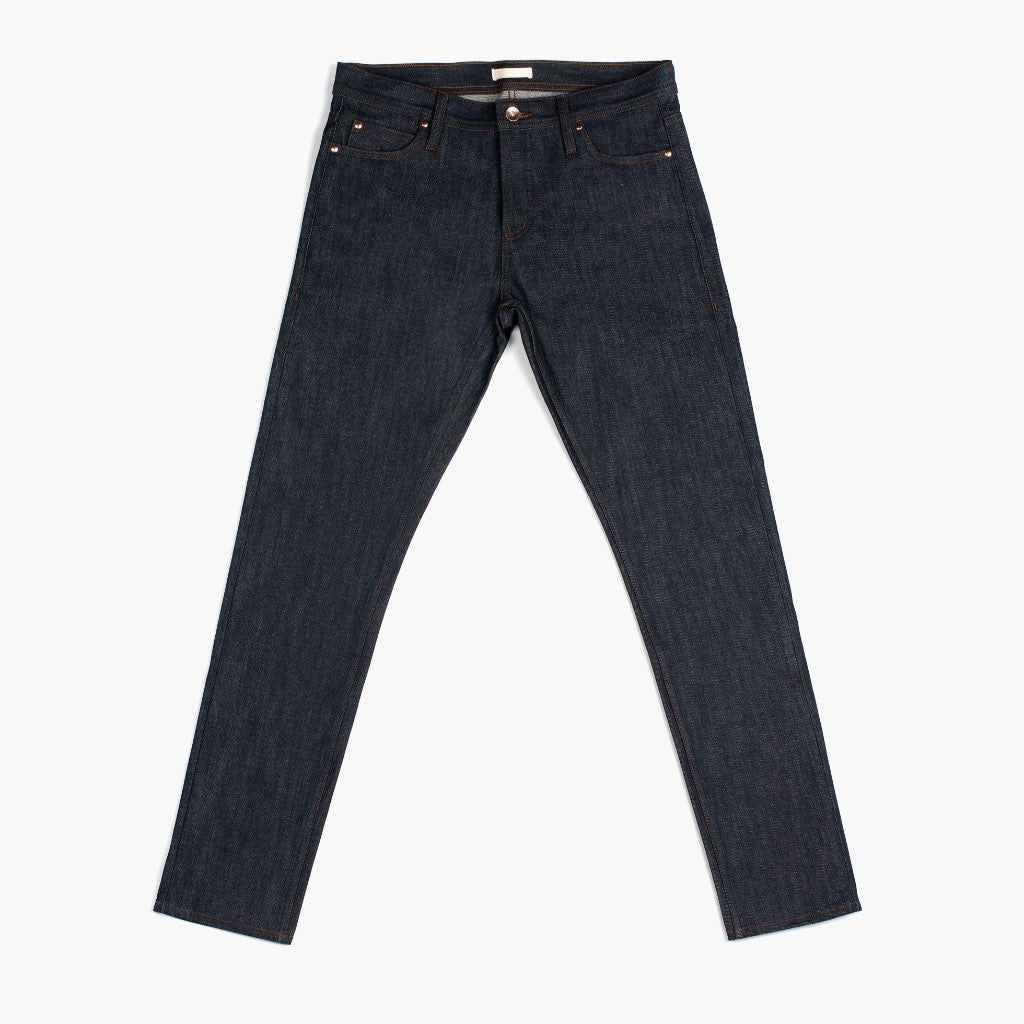Men's Selvedge Slim Tapered Jeans in Indigo Thursday