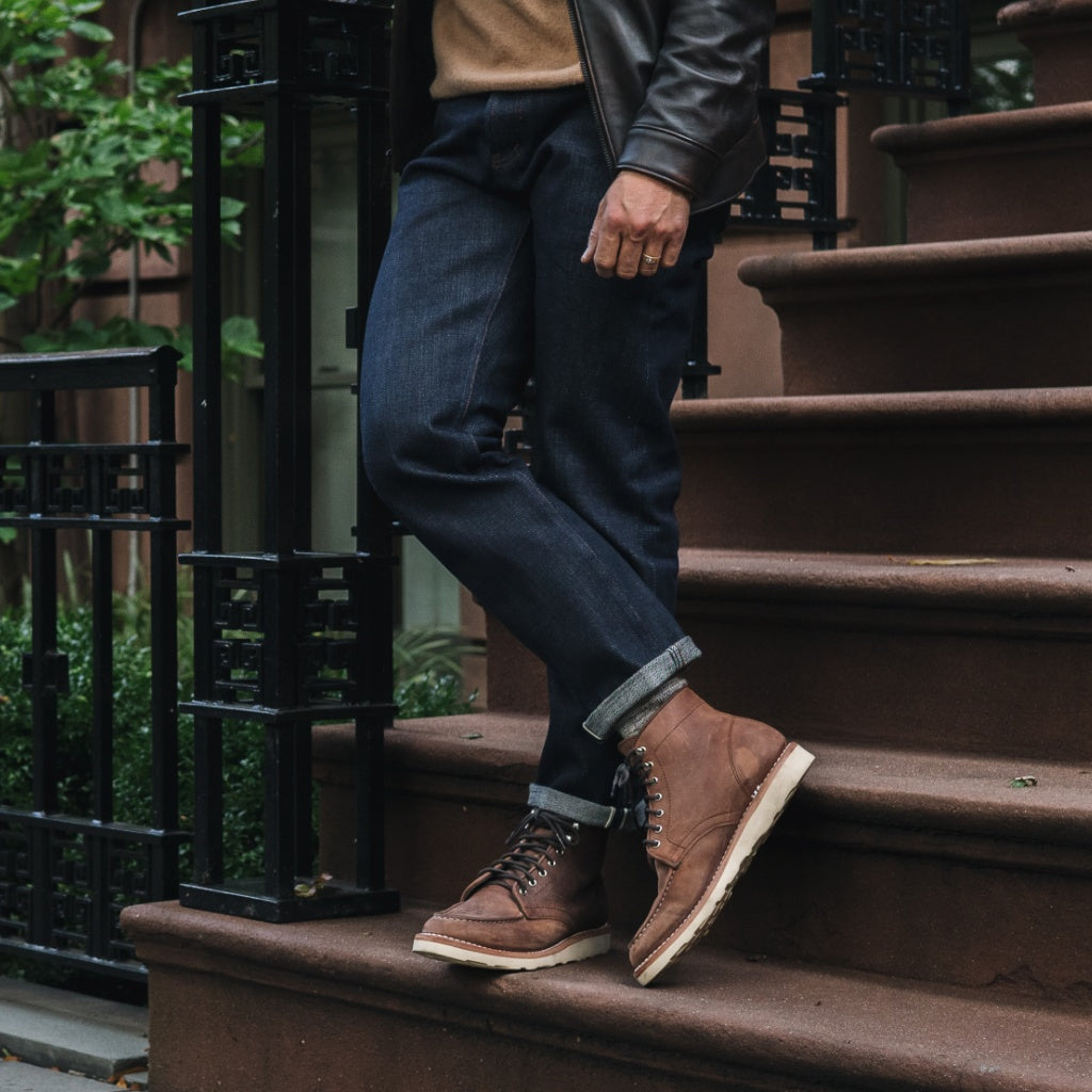 6 Best styling Ideas on pairing brown shoes with jeans for men-Bruno Marc