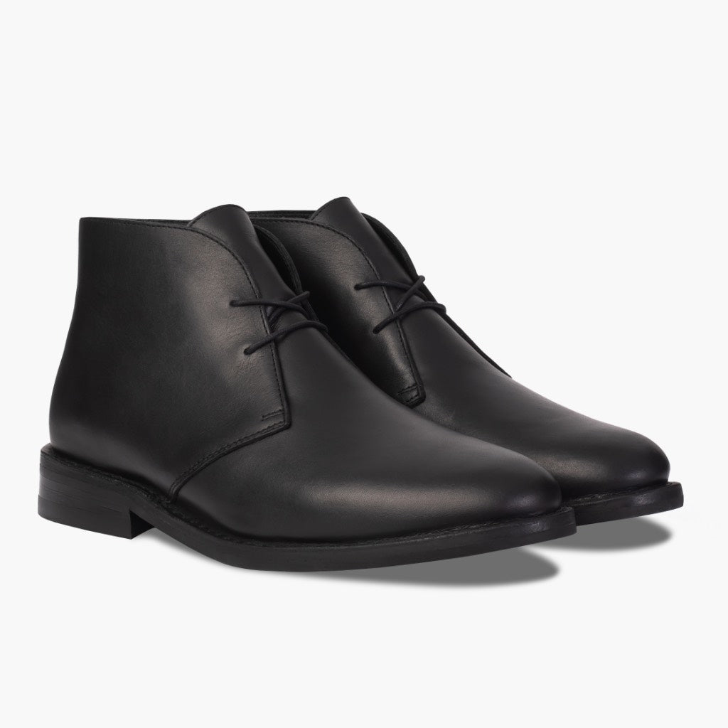 Men's Scout Chukka Boot In Black Leather Thursday Boot Company