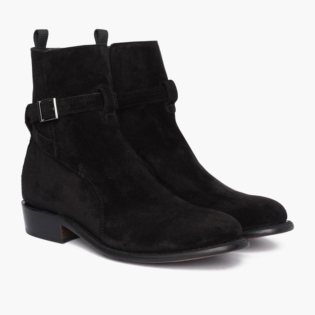 Men's Rogue Jodhpur Boot In Black Suede Thursday Boot Company