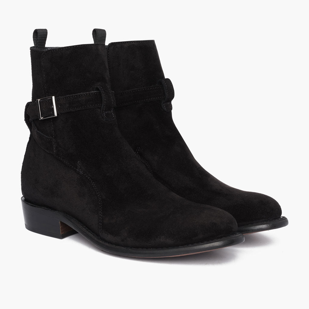 Men's Rogue Jodhpur Boot In Black Suede - Thursday Boot Company
