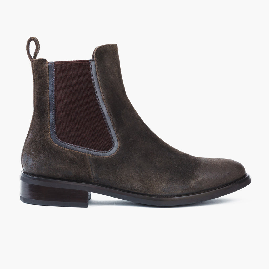 Olive chelsea boots womens best sale