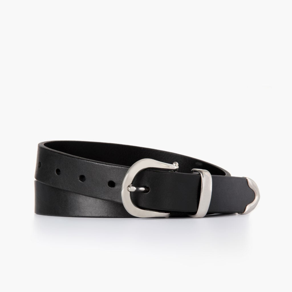Women's Western Leather Belt Black