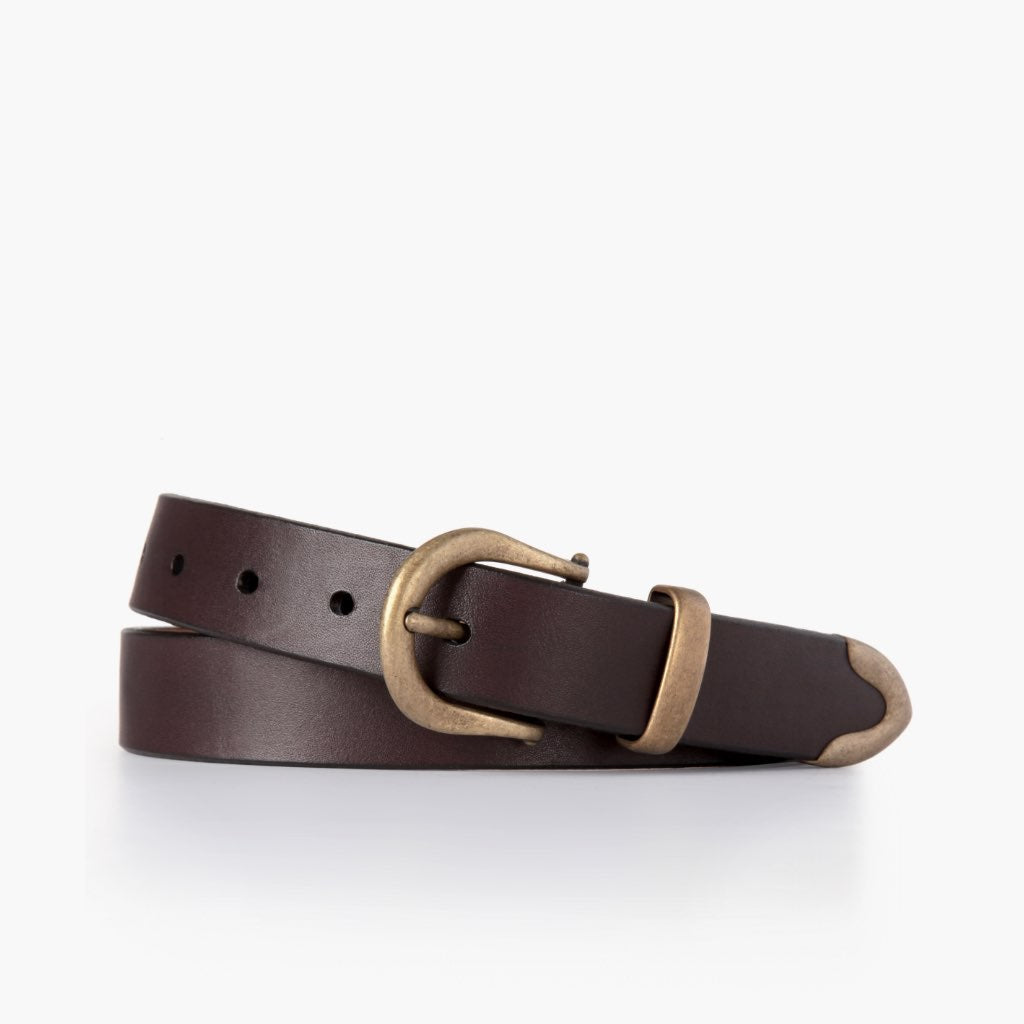 Women's Circle Belt In Black Leather - Thursday Boot Company