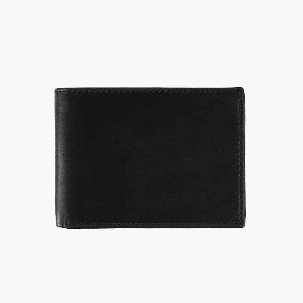 Leather Mens Black Small Leather Wallet Men Small Wallets Bifold for M