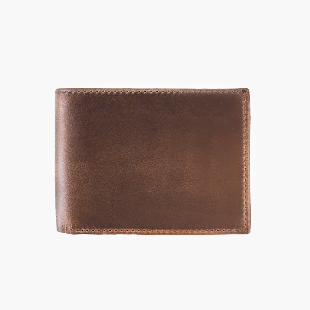 Brown Chromexcel Horween Leather Gemini Bi-fold Wallet, Premium Custom Wallet, Men's Wallet, Famous Horween Leather, high quality Father's Day